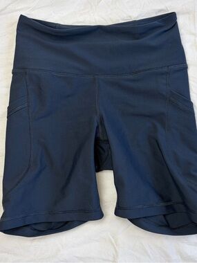 Old Navy Navy High-Rise Bike Shorts with Side Pockets